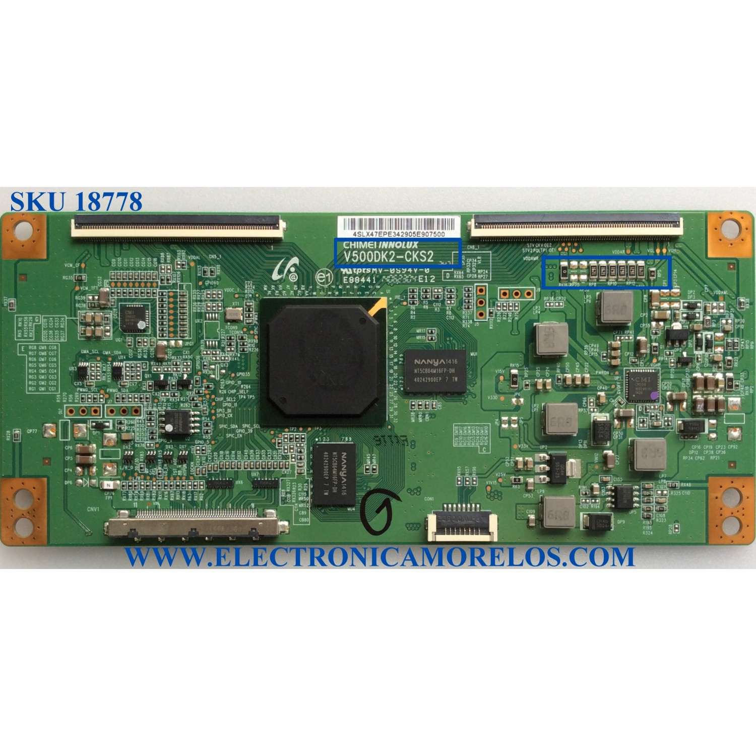 T-CON / NOTA: T-CON CUENTA CON SEIS RESISTENCIAS CON EL NUMERO 1621 / VIZIO V500DK2-CKS2 / E88441 / PANEL TPT500DK-QS1 REV:SC1E / MOD. P502UI-B1E / P502UI-B1E LTY6RKBQ / M50-C1 LTC6SRAR / M50-C1 LTM6SRAR / 50H7GB1 / 50H7GB / PLDED5035A-UHD / RLDED5098-UHD